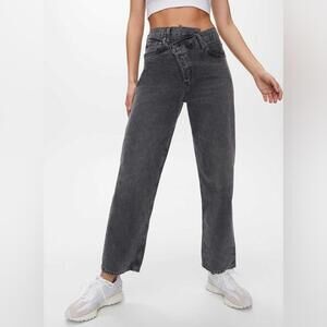 Agolde Criss Cross Wide Leg Denim